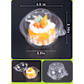 Miniatyrbild 4 av 7: Klart Kupollock Muffinsbehållare, Miljövänligt Material Säkerställer Säker Förvaring, Hög Transparens för Attraktiv Visning (50-pack)