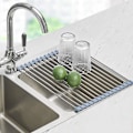 Miniatyrbild 1 av 8: Multifunktionell Rullbar Disktork, Värmebeständig Vikbar Design För Effektiv Utrymmeshantering I Moderna Kök
