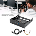 Miniatyrbild 6 av 8: USB Frontpaneladapter 3.5in 5.25in USB1.1 USB2.0 Hot Swap PC Expansionskort för Datorchassi