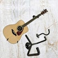 Miniatyrbild 4 av 8: Horisontellt Gitarrställ, Utrymmesbesparande Design med Enkel Montering för Ditt Basställ, Lämpligt för Musikaffärer och Träningscenter