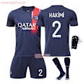 Miniatyrbild 1 av 2: 23-24 Paris Saint-Germain hemmatröja 2 Hakimi Ny säsong Senaste Vuxna Barntröja Fotboll Kids 28(150-160cm)