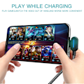 Miniatyrbild 5 av 5: Vinklad Lightning-kabel med snabbladdning, LED, 2.4A, 0.25m