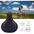 Miniatyrbild 5 av 5: Extra Vadderad Cykelsadel med Memory Foam, Vattentätt Läderöverdrag - Ergonomisk Design för Män och Kvinnor, Universell Passform för Landsvägscyklar, MTB och Träningscyklar