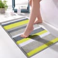 Mikrofiber bademåtte skridsikker absorberende brusemåtte til badeværelse