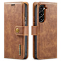 Miniatyrbild 1 av 5: DG.MING 2-in-1 Magnet Wallet Samsung Galaxy S22 Cognac
