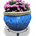 Miniatyrbild 5 av 5: Växtrullvagn med Hjul, Kraftig, Justerbar Höjd 30 cm till 50 cm, Rullande Växtställ för Stora Blomkrukor, Inomhus- och Utomhusbruk, Halkfritt Galler