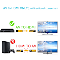 Miniatyrbild 3 av 8: Komposit till HDMI-adapter, enkel uppgradering för dina klassiska spel och media, stöder 1080P med fantastisk klarhet, Plug and Play för omedelbar användning