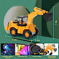 Miniatyrbild 5 av 6: Fantasifullt Byggset, Automatisk Gående Fullt Funktionell Fjärrkontroll Leksak Med Färgglada Ljus Och Musik För Interaktiv Lek,