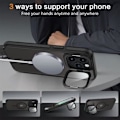 Miniatyrbild 3 av 4: Skyddsfodral för iPhone 16 Pro Max - BOOLING - Stötsäker Translucent Svart - Magnetisk cirkel Svart