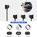 Miniatyrbild 2 av 5: USB-C till Micro-USB Kabel för DJI Mavic - 15cm Svart
