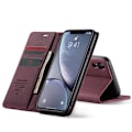 Miniatyrbild 5 av 5: CaseMe plånboksfodral med ställ till iPhone XR, vinröd röd