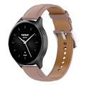 Miniatyrbild 3 av 5: Klockarmband Äkta läder Samsung Galaxy Watch 5 Mörkrosa 20 mm