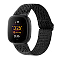 Miniatyrbild 1 av 3: Vävd Nylonarmband Fitbit Versa 4/Sense 2 Svart