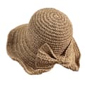 Kvinnors Bred Fällbar Strandhatt Sommarhatt för Kvinnor med Slips