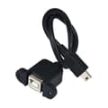 Pikkukuva 4 / 5: USB Type B USB-B Naaras Paneelikiinnityksellä Mini USB Urosadapterikaapeliin