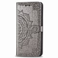 Miniatyrbild 3 av 5: iPhone 11 Pro Max - Mandala Läder Fodral - Grå Grey Grå