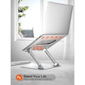 Miniatyrbild 4 av 8: Justerbart Laptopställ, Bred Kompatibilitet Aluminiumlegering Dator Notebook Ställhållare, Ergonomisk Design För 11-17\" Laptops, Stödjer Upp Till 6 kg