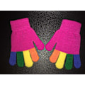Miniatyrbild 3 av 5: 4-Pack 2i1 Fingervantar + Fingerlösa Vantar Soy Luna Rainbow Glitter One Size Rosa one size
