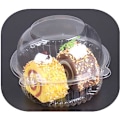 Miniatyrbild 7 av 7: Klart Kupollock Muffinsbehållare, Miljövänligt Material Säkerställer Säker Förvaring, Hög Transparens för Attraktiv Visning (50-pack)