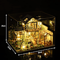 Miniatyrbild 7 av 7: Dröm Arkitektur Inspirerat Vardagsrum Kit, Retro Stil Duplex Villa Modell med Smart Design för Förbättrat Inre Utrymme och Akvarium Design