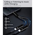 Miniatyrbild 5 av 5: USB C-splitter, dubbla USB C-hörlurar och laddningsadapter med
