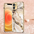 Miniatyrbild 5 av 5: iPhone 13 Lyx glas skal guld barock elegant rokoko marmor Guld one size