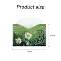 Miniatyrbild 5 av 5: Elegant Rektangulär Tissue Box Organizer, Stilren Design Vattenresistent PU Läder Dekorativ Tissuehållare För Badrum Och Vardagsrum, Vikbar Och