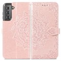 Miniatyrbild 1 av 5: Samsung Galaxy S22 Plus Fodral Mandala Läder Roséguld