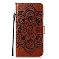 Miniatyrbild 2 av 5: Samsung Galaxy S21 - Mandala Läder Fodral - Brun Brown Brun