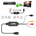 Miniatyrbild 1 av 8: Komposit till HDMI-adapter, enkel uppgradering för dina klassiska spel och media, stöder 1080P med fantastisk klarhet, Plug and Play för omedelbar användning