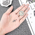 Miniatyrbild 3 av 5: 100 stycken små runda pärlor 2 mm små hål kul distanspärlor 4 mm diameter rostfritt stål pärla