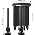Miniatyrbild 3 av 6: Justerbart Avloppsskydd för Handfat, Konstruerat för Lång Livslängd, Premiummaterial Förkromad Mässing Abs Hårdplast Gummi, Universell Passform För