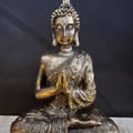 Miniatyrbillede 3 af 4: Buddha figur Buddha statue med fyrfadsstage Sakyamuni