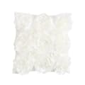 42X42CM 3D Rosblomma Fyrkantigt Prydnadskuddfodral Soffa Hem Rum Bilstolsdekor (Vit)
