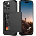 Miniatyrbillede 1 af 4: iPhone 16 Pro Max - Stødsikkert etui med kortplads ekstra forstærket sort sort