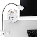Miniatyrbild 3 av 5: Flexibel Klämlampa med Svanhals, E27-kompatibla LED-lampor under 60W, 360 graders roterbar justerbar metallklämma med strömbrytare för