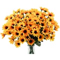 Miniatyrbild 1 av 5: 6 Buketter Solrosor Konstgjorda Blommor Daisy Falska Blommor Utomhus UV-Resistenta Ingen Bleka Höstblommor Buskar Inomhus Utomhus Hem Bröllop