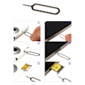 Miniatyrbild 3 av 4: 2-Pack Simkortsöppnare till iPhone Utmatningsstift för SIM Kort