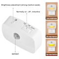 Miniatyrbild 3 av 6: Rörelsesensor Nattlampa, Uppladdningsbar Mini Varmvit Självhäftande Batteri Nattlampa, Energibesparande Smarta Nattlampor för Sovrum, Kök, Trappor