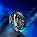 Miniatyrbild 3 av 6: Snabb och tyst färgglad lysande, cool fidget spinner, mot ångest och stressreducering (blå)