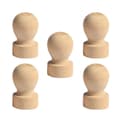 Miniatyrbillede 2 af 2: 5 stk. 2,5 cm stempel træ rundt håndtag DIY stempel til scrapbog håndværksdagbog