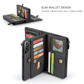 Miniatyrbild 3 av 5: Samsung Galaxy S21 - CASEME 2-i-1 Multifunktionellt Läder Fodral - Svart Black Svart