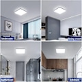 Miniatyrbild 3 av 5: Ultratunn LED-taklampa med integrerat bottenskydd och mask, 30W modern design sidobelyst ljuspanel högkvalitativ diffus,