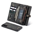 Miniatyrbild 5 av 5: CASEME Samsung Galaxy S21 Retro läder plånboksfodral - Grå/Svart Svart