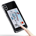 Miniatyrbild 5 av 5: Skyddande Skal med Kortfack - iPhone XS Max Transparent/Genomskinlig