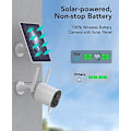 Miniatyrbild 3 av 5: Utomhussäkerhetskompanjon, Solassisterad Trådlös Kamera Med Smart AI, Batteridriven För Långvarig Användning, Full HD 1080P, Vidvinkelobjektiv, Färg