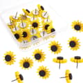 20 st Sunflower Dekorativa Korkbräda Push Pins för Foton Ritningar