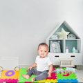 Miniatyrbild 3 av 5: Pedagogisk Babylekmatta, Skum Interlocking Pusselmatta för Att Lära Sig Siffror, Alfabet & Siffermönster för Interaktiv Lektid, Starka Färger, 16