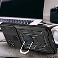 Miniatyrbild 5 av 5: Magnetiskt armor kickstand-mobilskal med ring Redmi 9C/POCO C3/10A Svart