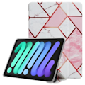Miniatyrbild 1 av 4: Tablettfodral för Apple iPad MINI 6 (8,3 Zoll) Marmorfodral Vit Rosa Fodral Skydd Silikon TPU-plånbok